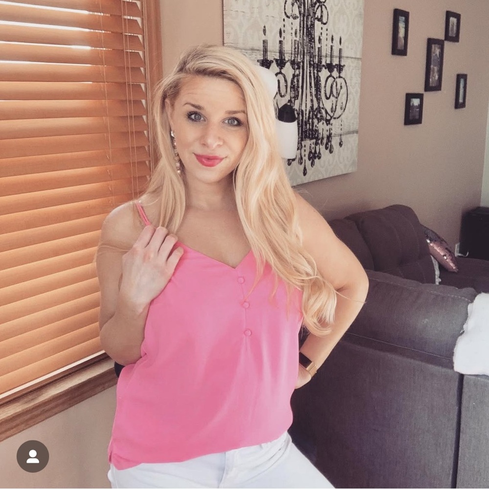 Lilly Pulitzer Pink Fitted Buttoned Camisole